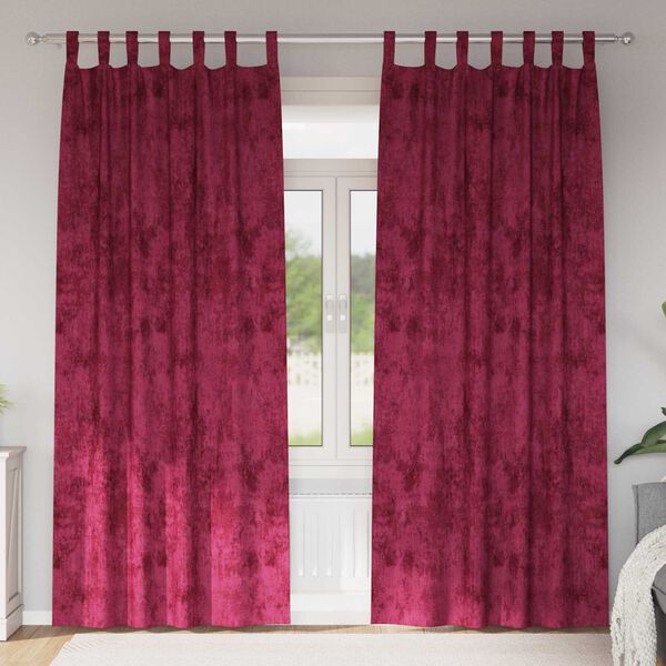 vidaXL Velvet Curtains 2 pcs Wine red 96.46 x 55.12 in Velvet