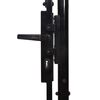 vidaXL Fence Gate Single Door with Arched Top Steel 39.4"x78.7" Black