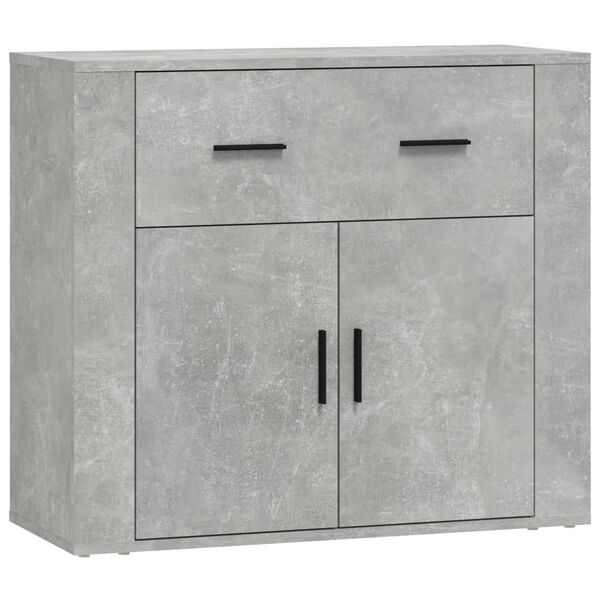 vidaXL Sideboard Concrete grey Engineered wood Medium Sideboard