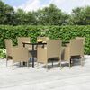 vidaXL Garden Dining Set Beige and Black