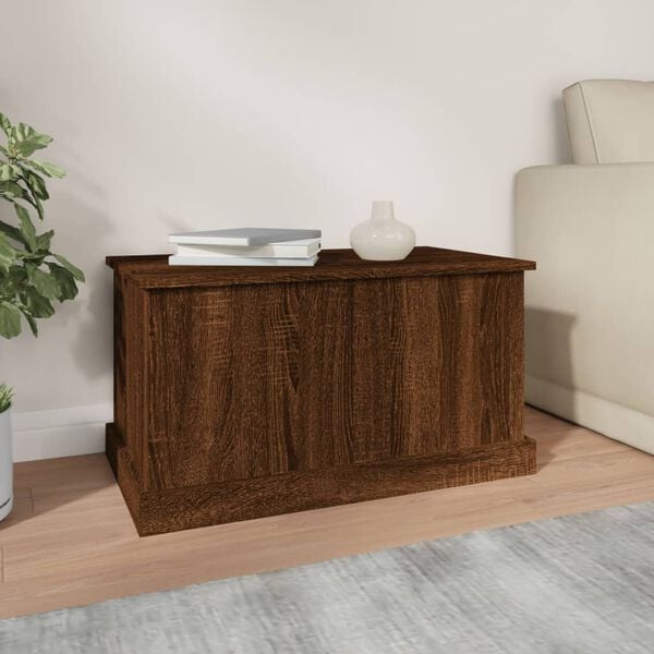 vidaXL Storage Box Brown Oak Engineered Wood Medium Storage Box