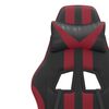 vidaXL Gaming Chair Black and Wine Red Faux Leather