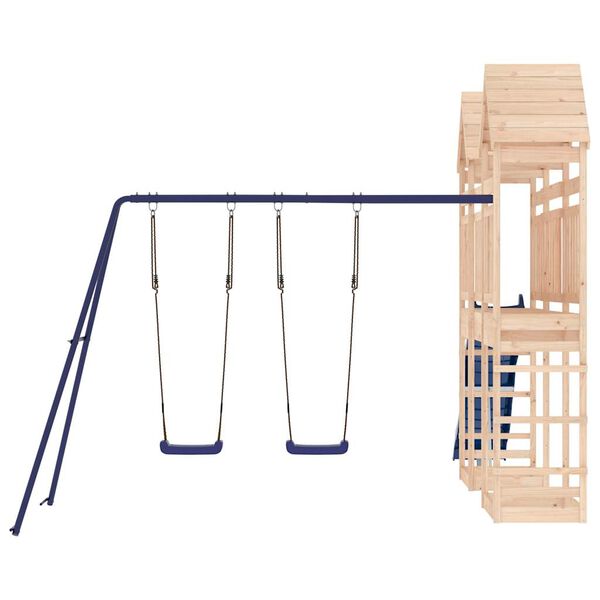 vidaXL Outdoor Playset Natural Wood Solid Pine Wood Large