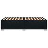 vidaXL Bed Frame Black Polyester Fabric, Plywood, Engineered Wood Twin
