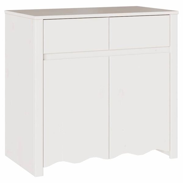 vidaXL Sideboard Drammen White 79 x 43 x 75.5 cm Solid Pine wood