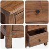 vidaXL Nightstand Brown Solid Mahogany Wood 15.7x11.8x20.1 in