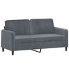 vidaXL Sofa Set Dark Grey Velvet, Plywood, Metal Standard Seats Many