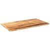 vidaXL Table Top 39.4"x27.6"x1" Rectangular Solid Wood Rough Mango