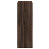 vidaXL Highboard Brown Oak Engineered Wood, Glass Slim Highboard