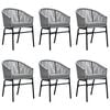 vidaXL Garden Dining Set Black, Grey