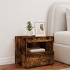 vidaXL Bedside Cabinet Smoked oak Engineered wood 19.7 x 15.7 x 17.7 in