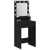 vidaXL Dressing Table with Drawer Black Oak 19.69 x 16.14 x 53.15 in