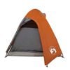 vidaXL Camping Tent Dome 2-Person Orange Waterproof