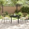 vidaXL Garden Dining Set 3 pcs Brown poly rattan