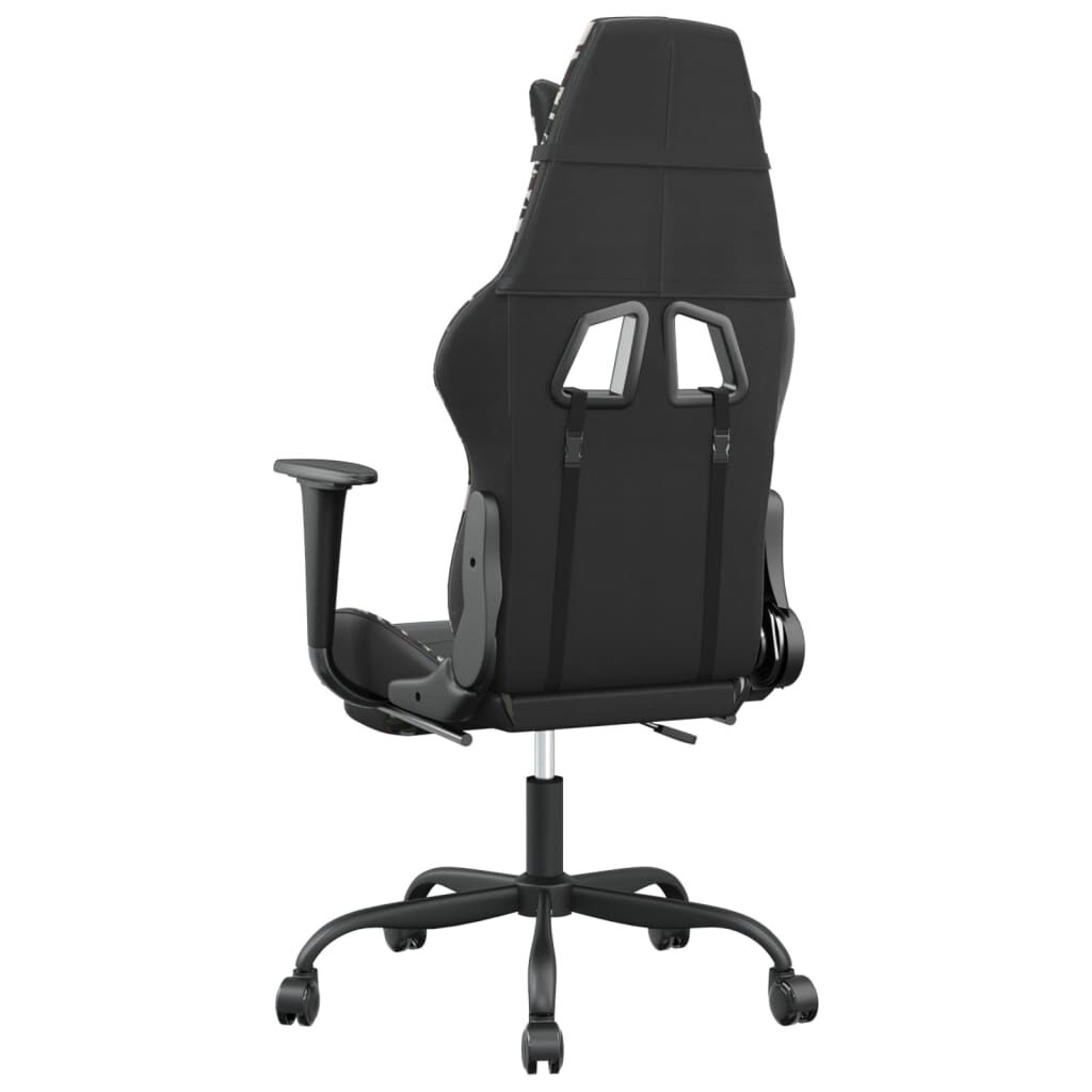 vidaXL Gaming Chair Black and camouflage Faux leather, metal, plywood