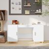 vidaXL Desk White Engineered wood 55.1 in x 19.7 in x 29.5 in Desk