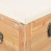 vidaXL Storage Chest Natural wood MDF, Polyester 31.5 x 15.7 x 15.7 in