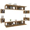 vidaXL TV Cabinet Set Set of 8 Smoked Oak Engineered Wood Large