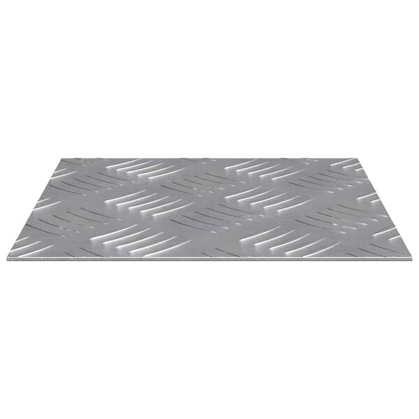 vidaXL Stair Tread Square 4 pcs Silver 7.87 x 7.87 in Aluminium