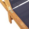 vidaXL Sun Lounger Blue Solid Acacia wood with oil finish Large