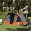 vidaXL Camping Tent Cabin 4-Person Grey and Orange Waterproof