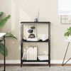 vidaXL Bookcase Black Engineered wood, metal Medium Adjustable Feet
