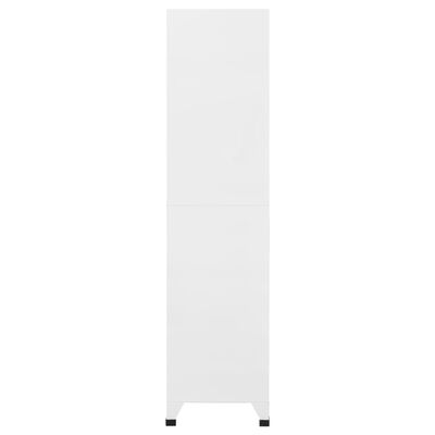 vidaXL Locker Cabinet White 35.4"x15.7"x70.9" Steel