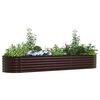 vidaXL Garden Raised Bed Brown 126" x 31.5" x 17.3" Steel