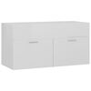 vidaXL Bathroom Furniture Set High gloss white Engineered wood, acrylic
