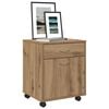 vidaXL Rolling Cabinet Artisan Oak Engineered Wood Medium
