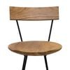 vidaXL Bar Stool Natural teak, Black Solid teak wood, Iron Standard