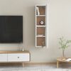vidaXL TV Cabinet Set of 2 White Engineered wood Medium TV Cabinet