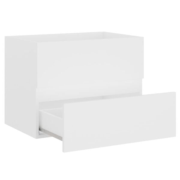 vidaXL Sink Cabinet With Basin White Engineered Wood, Ceramic Standard