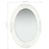 vidaXL Wall Mirror White Wood, glass, engineered wood 19.7 x 27.6 in