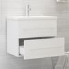 vidaXL Sink Cabinet With Basin White Engineered wood Compact Storage