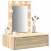 vidaXL Dressing Table Brown 23.62 x 15.75 x 27.56 in Engineered Wood