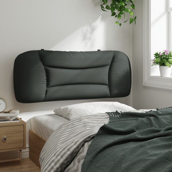 vidaXL Headboard Cushion Dark gray 100% polyester, PP fiber