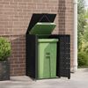 vidaXL Wheelie Bin Storage for Single Bin Black 27.2x31.1x46.1" Steel