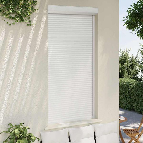 vidaXL Roller Shutter Aluminium 43.3x86.6" White