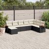 vidaXL Garden Sofa Set Black PE rattan Large Modular Garden Sofa Set