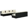 vidaXL Garden Lounge Set Black, Cream