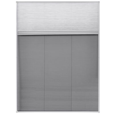 vidaXL Plisse Insect Screen for Window Aluminum 23.6"x31.5" with Shade