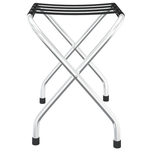 vidaXL Luggage Rack Black and Silver 22.0x15.7x19.3"