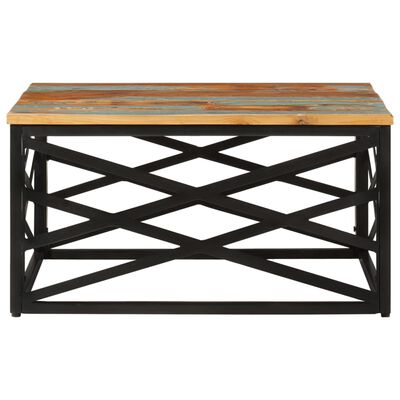 vidaXL Coffee Table 26.8"x26.8"x13.8" Solid Reclaimed Wood