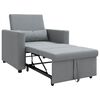 vidaXL Pull out Sofa Bed Single Light grey 35.43 x 64.96 x 34.25 in