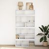 vidaXL Bookcase White Engineered Wood Large Bookcase Rectangular