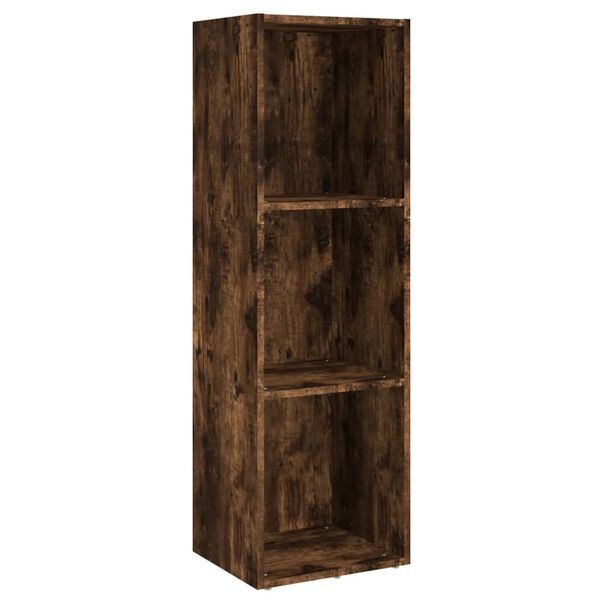 vidaXL Book Cabinet Smoked oak Engineered wood Tall Book Cabinet