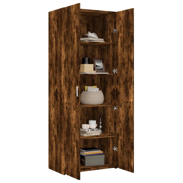 vidaXL Highboard Smoked Oak 27.6"x16.7"x72.8" Engineered Wood