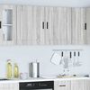 vidaXL Kitchen Wall Cabinet Set of 2 Gray Sonoma Engineered wood
