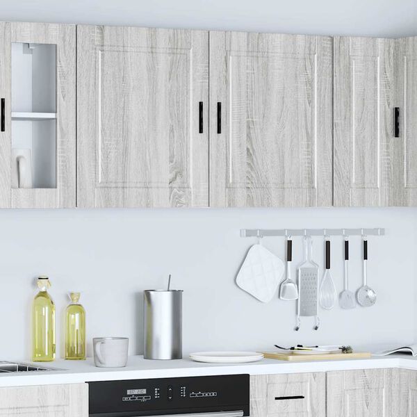 vidaXL Kitchen Wall Cabinet Set of 2 Gray Sonoma Engineered wood